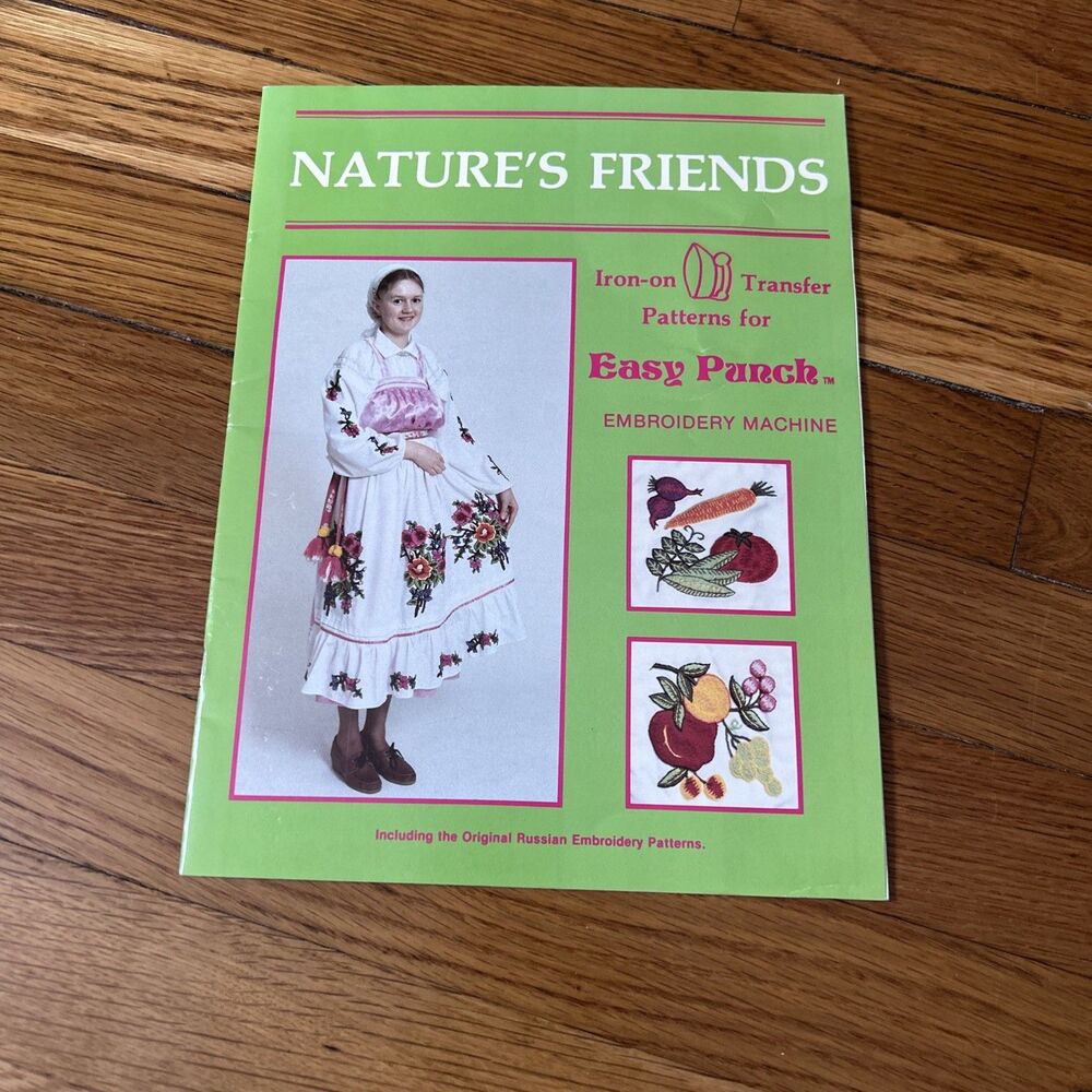 Vtg 83 Nature’s Friends Iron On Transfer Patterns For Easy Punch Embroidery Mach